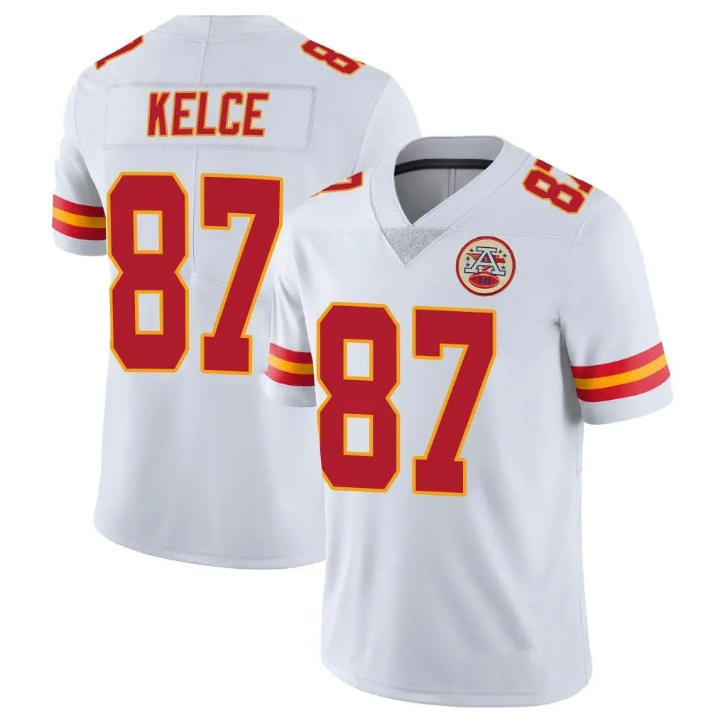 Tlead KC.Chiefs #87 Travis Kelce Player White Limited Vapor Untouchable Home Game Stitched Jerseys
