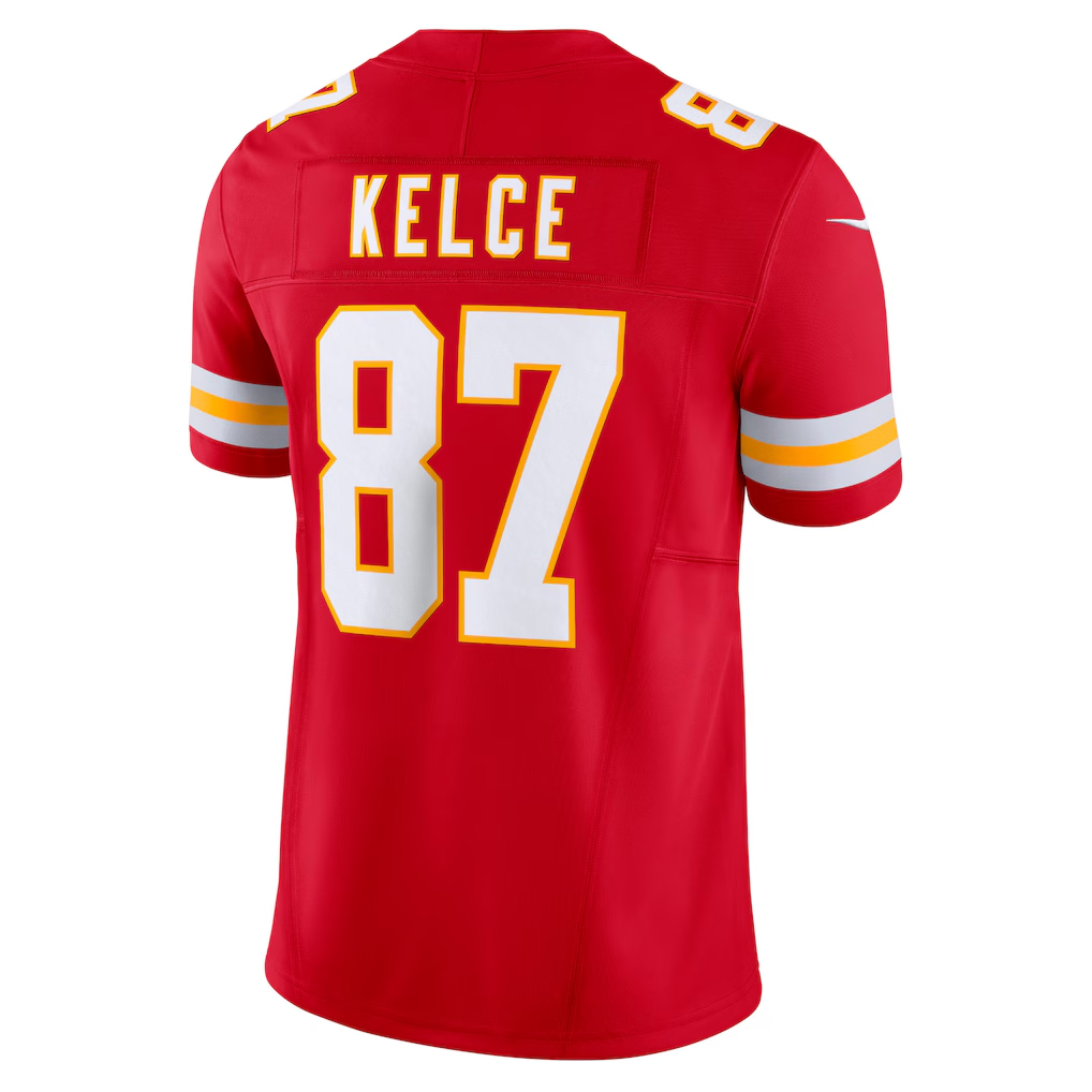 Tlead KC.Chiefs #87 Travis Kelce Red Vapor F.U.S.E. Limited Stitched Jerseys