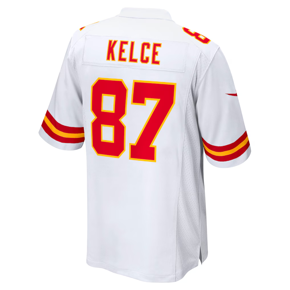 Tlead KC.Chiefs #87 Travis Kelce White Player Game Stitched Jerseys