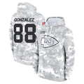 Tlead KC.Chiefs #88 Tony Gonzalez Player Arctic Camo Salute to Service Hoodies Limited Game Stitched Jerseys