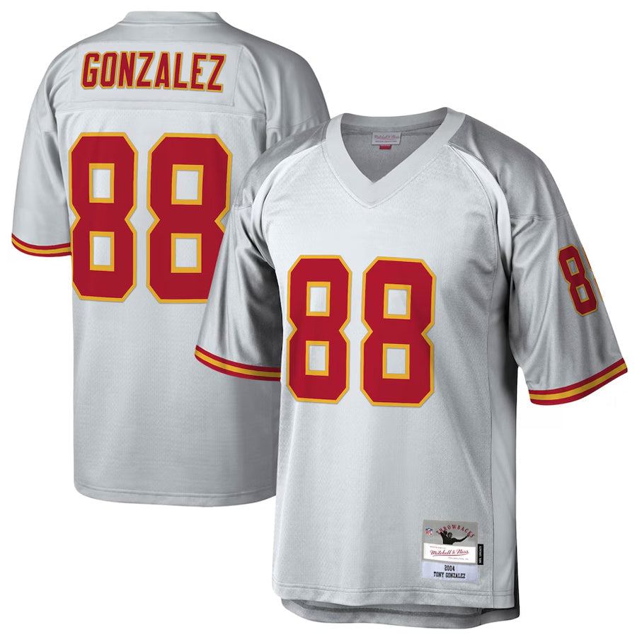 Tlead KC.Chiefs #88 Tony Gonzalez Player Mitchell & Ness Platinum Legacy Football Jerseys