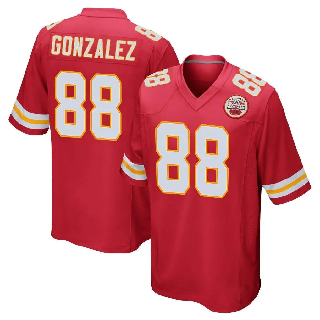 Tlead KC.Chiefs #88 Tony Gonzalez Player Red Home Game Stitched Jerseys