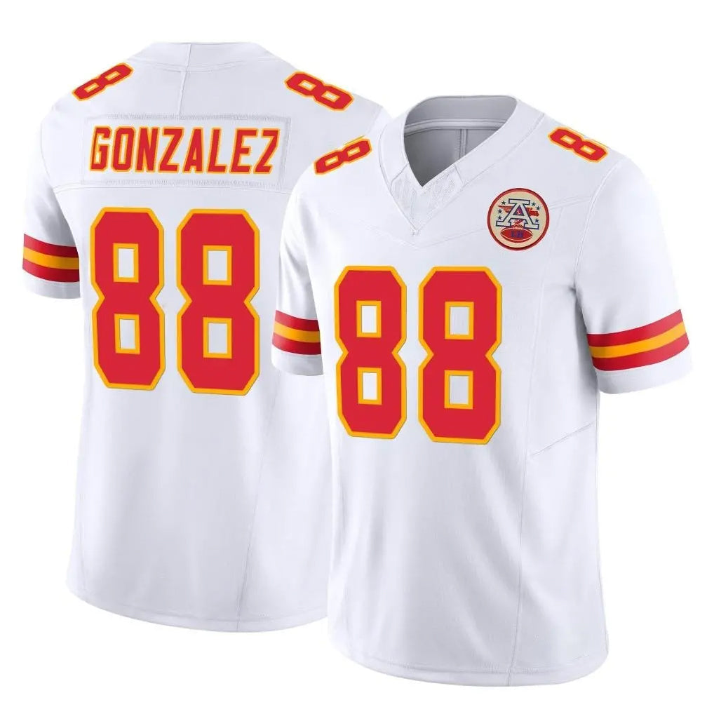 Tlead KC.Chiefs #88 Tony Gonzalez Player White Limited Vapor F.U.S.E. Home Game Stitched Jerseys