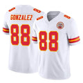 Tlead KC.Chiefs #88 Tony Gonzalez Player White Limited Vapor F.U.S.E. Home Game Stitched Jerseys