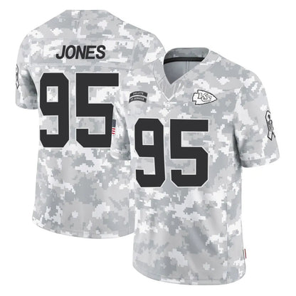 Tlead KC.Chiefs #95 Chris Jones Player Arctic Camo Salute To Service Limited Game Stitched Jerseys