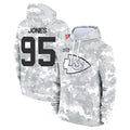 Tlead KC.Chiefs #95 Chris Jones Player Arctic Camo Salute to Service Hoodies Stitched Jerseys