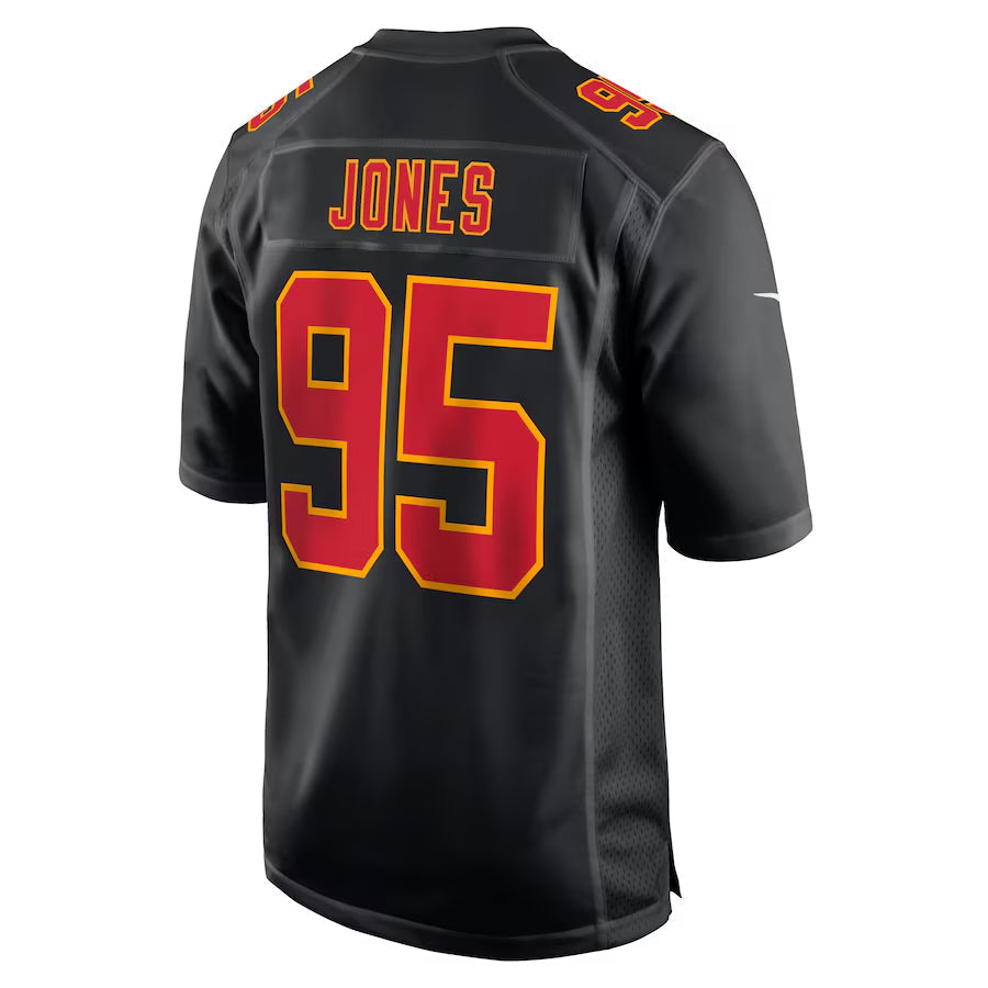 Tlead KC.Chiefs #95 Chris Jones Player Black Fashion Game Stitched Jerseys