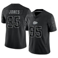 Tlead KC.Chiefs #95 Chris Jones Player Black RFLCTV Limited Stitched Jerseys