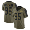 Tlead KC.Chiefs #95 Chris Jones Player Olive Salute To Service Limited Game Stitched Jerseys