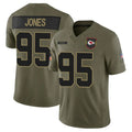 Tlead KC.Chiefs #95 Chris Jones Player Olive Salute to Service Limited Stitched Jerseys