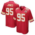 Tlead KC.Chiefs #95 Chris Jones Player Red Home Game Stitched Jerseys