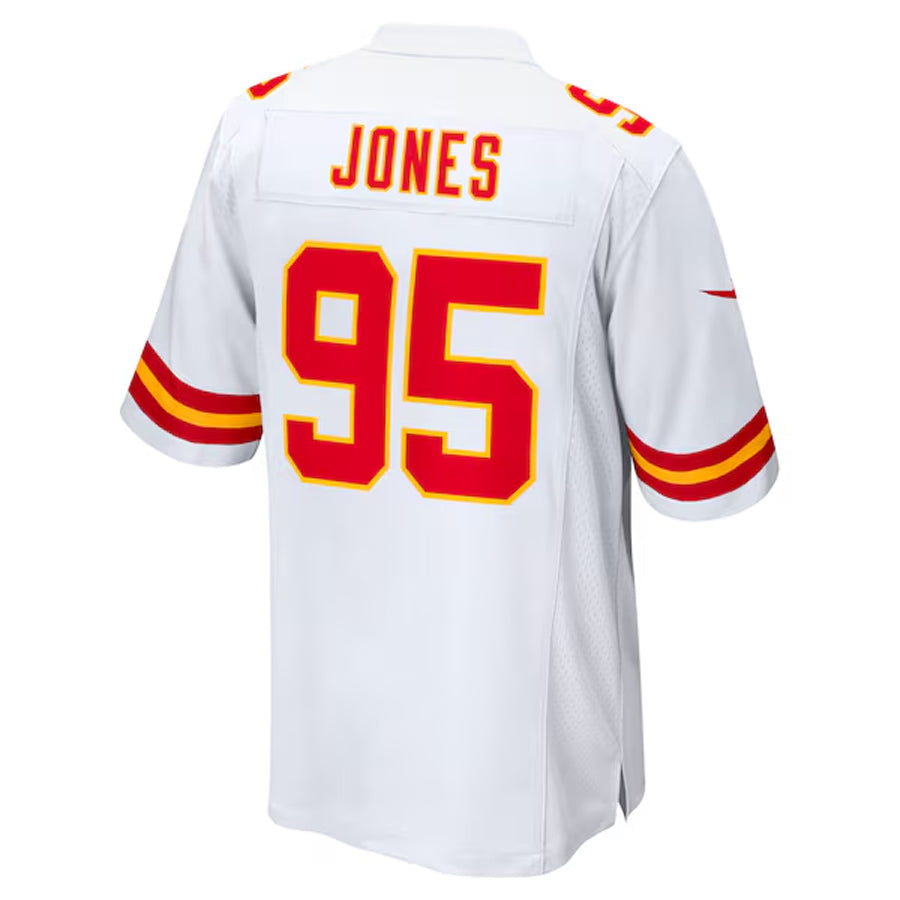 Tlead KC.Chiefs #95 Chris Jones Player White Home Game Stitched Jerseys