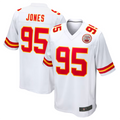 Tlead KC.Chiefs #95 Chris Jones Player White Home Game Stitched Jersey