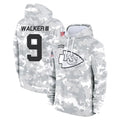 Tlead KC.Chiefs #9 Kenneth Walker III Player Arctic Camo Salute to Service Hoodies Limited Game Stitched Jerseys