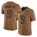 Tlead KC.Chiefs #9 Kenneth Walker III Player Brown Salute To Service Limited Stitched Jerseys