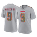 Tlead KC.Chiefs #9 Kenneth Walker III Player Gray Atmosphere Fashion Game Stitched Jerseys