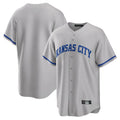 Tlead KC.Royals Gray Game Home Blank Player Stitched Jerseys