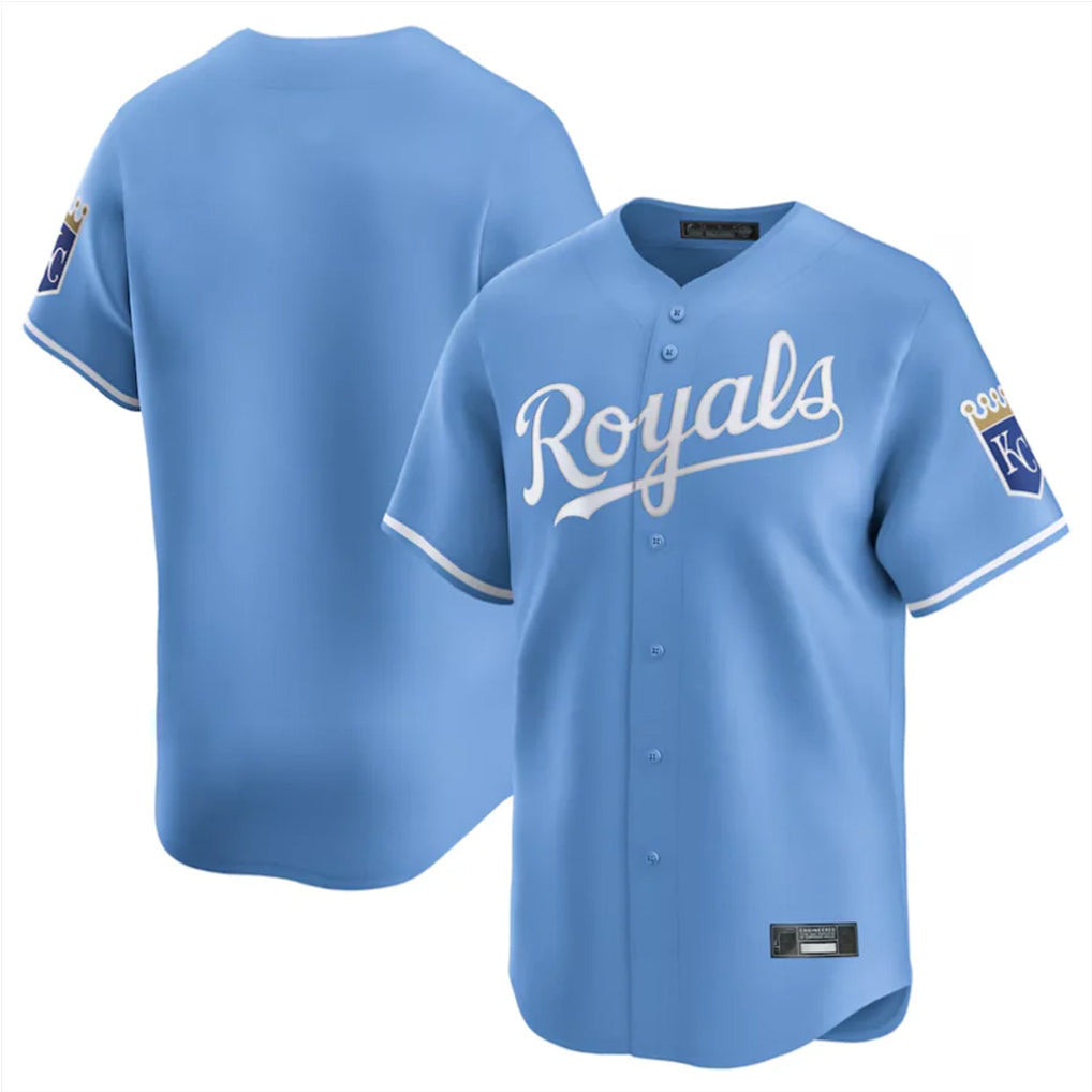 Tlead KC.Royals Light Blue Alt Limited Home Blank Player Stitched Jerseys