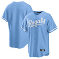 Tlead KC.Royals Light Blue Home Game Blank Player Stitched Jerseys