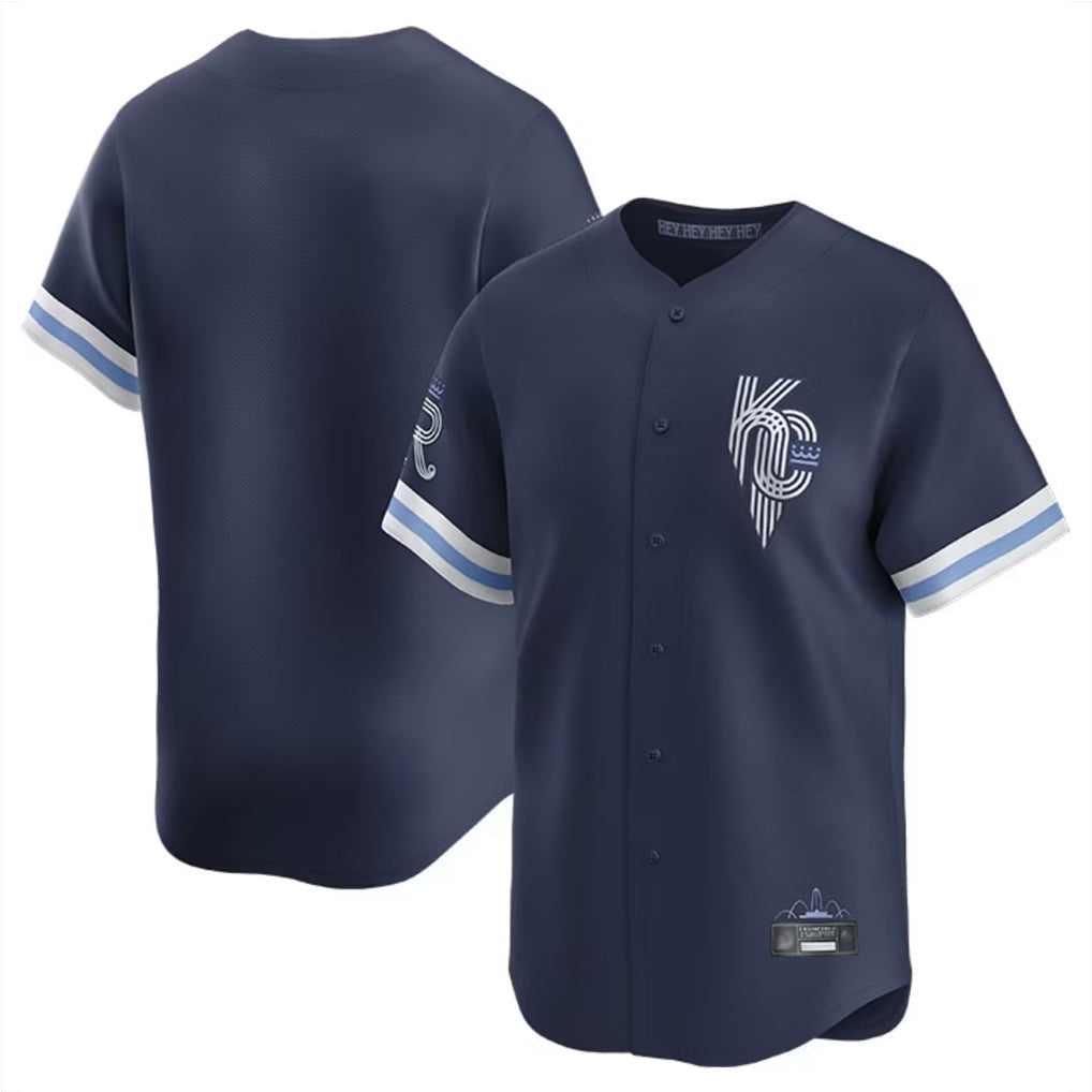 Tlead KC.Royals Navy City Connect Limited Home Blank Player Stitched Jerseys