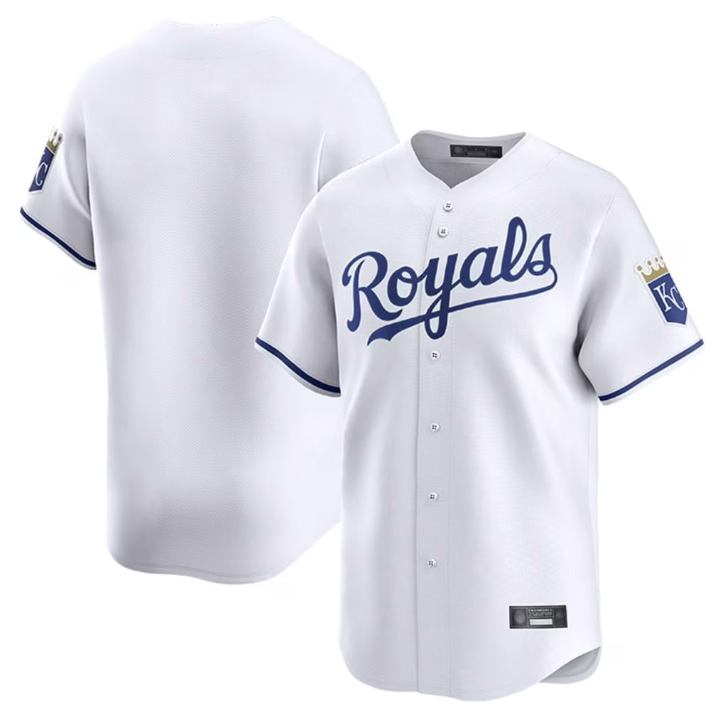 Tlead KC.Royals White Alt Limited Home Blank Player Stitched Jerseys