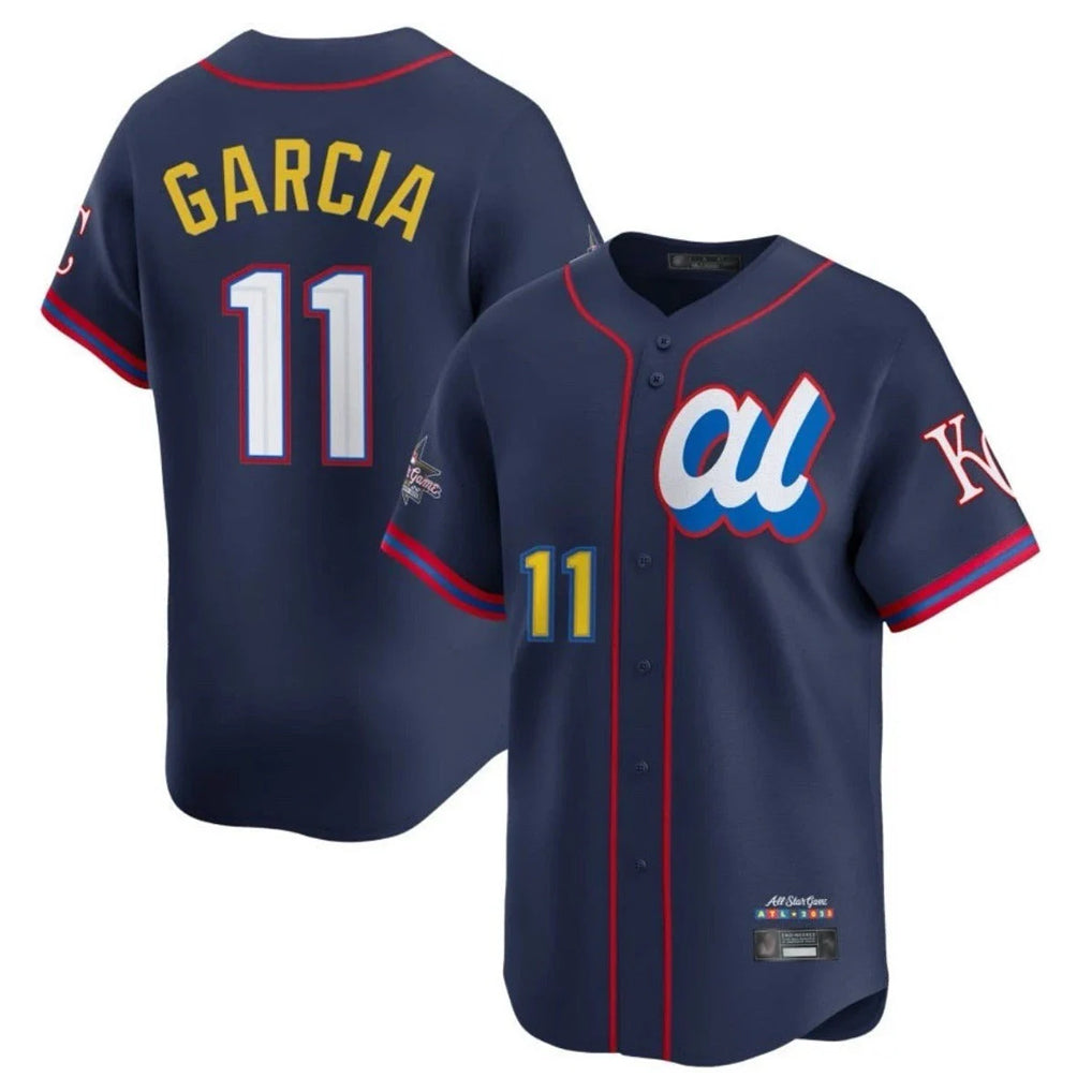 Tlead KC.Royals #11 Maikel Garcia Player Navy Limited American League All-Star Edition Stitched Jerseys