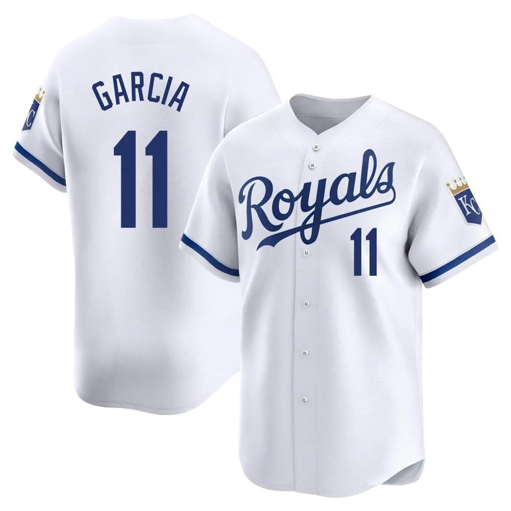 Tlead KC.Royals #11 Maikel Garcia Player White Alt Limited Home Stitched Jerseys