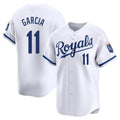 Tlead KC.Royals #11 Maikel Garcia Player White Alt Limited Home Stitched Jerseys