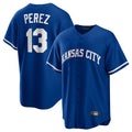 Tlead KC.Royals #13 Salvador Perez Player Royal Game Home Stitched Jerseys
