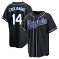 Tlead KC.Royals #14 Jac Caglianone Player Black Carbon Fashion Home Game Stitched Jerseys
