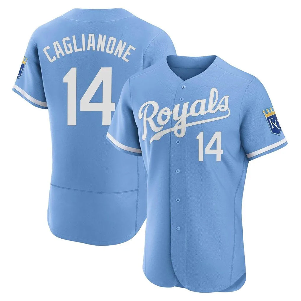 Tlead KC.Royals #14 Jac Caglianone Player Light Blue Alt Limited Elite Home Stitched Jerseys