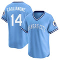 Tlead KC.Royals #14 Jac Caglianone Player Light Blue Limited Throwback Cooperstown Collection T-shirt Stitched Jerseys
