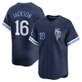 Tlead KC.Royals #16 Bo Jackson Player Navy City Connect Limited Home Stitched Jerseys
