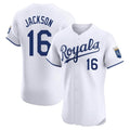 Tlead KC.Royals #16 Bo Jackson Player White Alt Limited Elite Home Stitched Jerseys