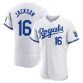 Tlead KC.Royals #16 Bo Jackson Player White Limited Elite Home Game Stitched Jerseys