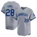 Tlead KC.Royals #28 Kyle Isbel Player Gray Limited Home Stitched Jerseys