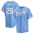 Tlead KC.Royals #28 Kyle Isbel Player Light Blue Home Game Stitched Jerseys