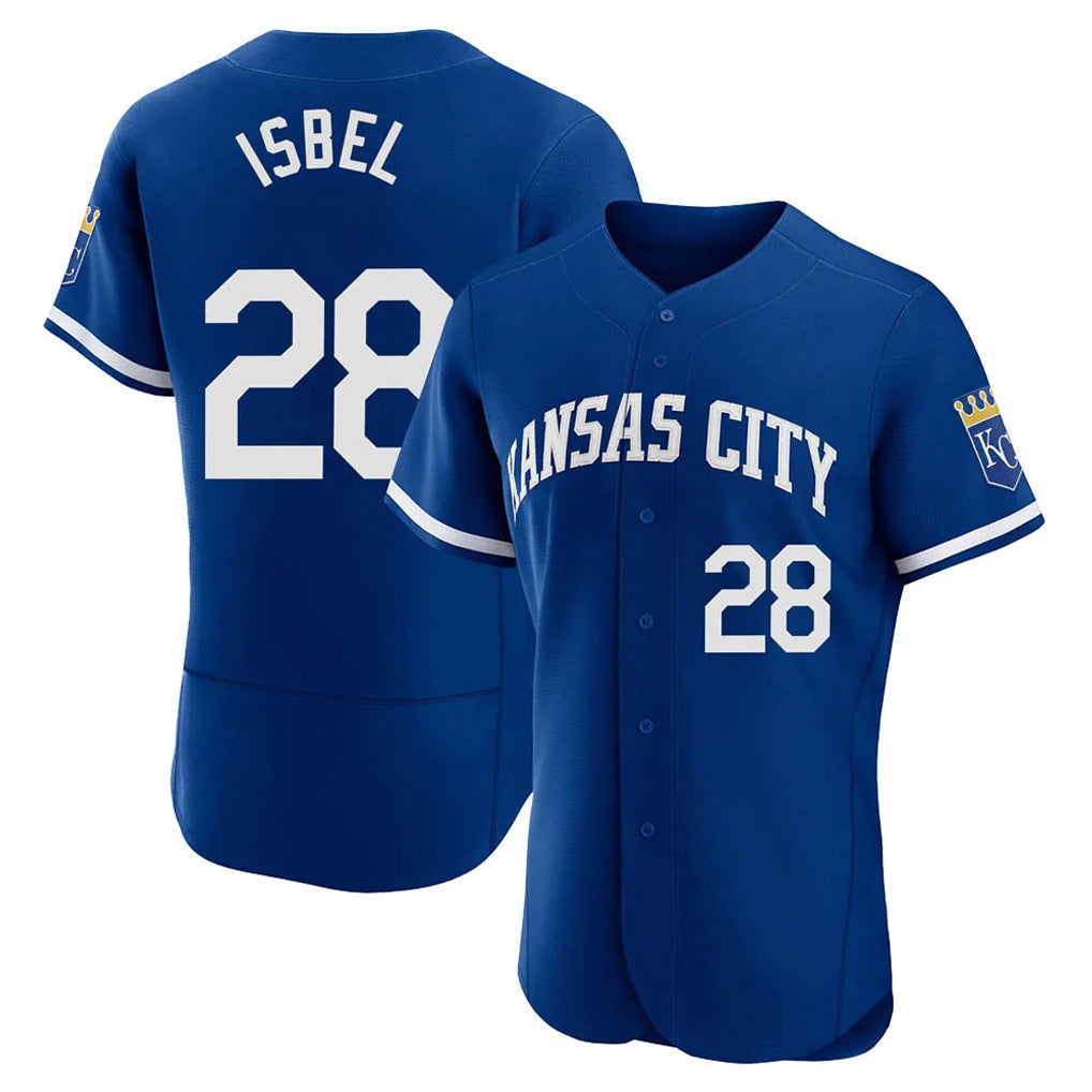 Tlead KC.Royals #28 Kyle Isbel Player Royal City Connect Limited Elite Home Game Stitched Jerseys