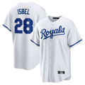 Tlead KC.Royals #28 Kyle Isbel Player White Home Game Stitched Jerseys