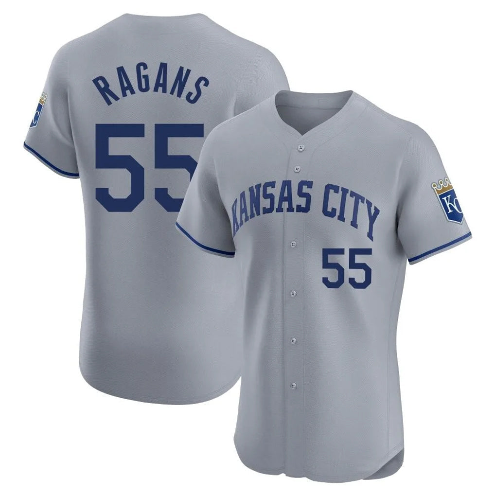 Tlead KC.Royals #55 Cole Ragans Player Gray Limited Elite Home Stitched Jerseys