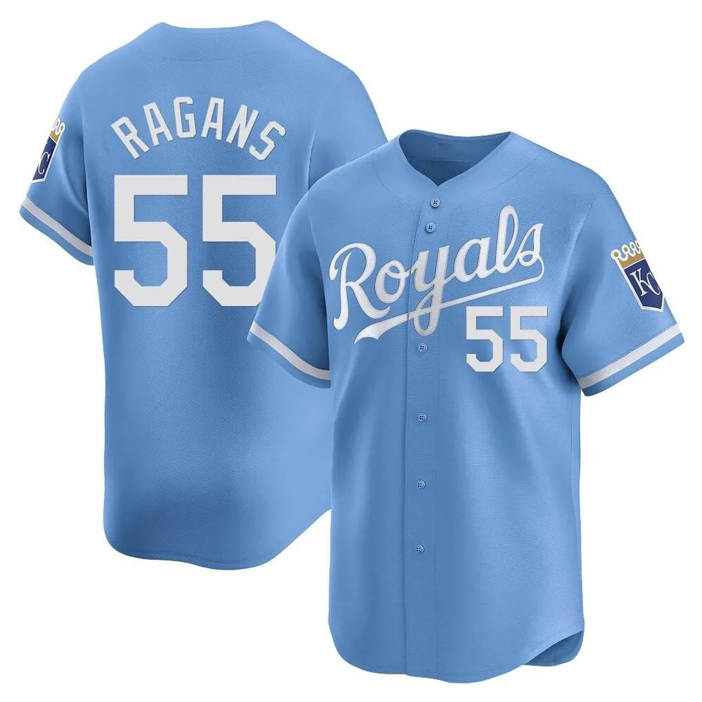 Tlead KC.Royals #55 Cole Ragans Player Light Blue Alt Limited Home Stitched Jerseys