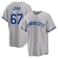 Tlead KC.Royals #67 Seth Lugo Player Gray Game Home Stitched Jerseys