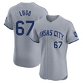 Tlead KC.Royals #67 Seth Lugo Player Gray Limited Elite Home Stitched Jerseys