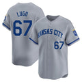 Tlead KC.Royals #67 Seth Lugo Player Gray Limited Home Stitched Jerseys