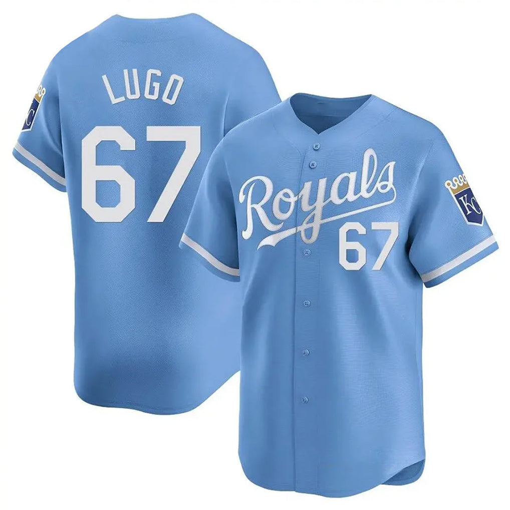 Tlead KC.Royals #67 Seth Lugo Player Light Blue Alt Limited Home Stitched Jerseys