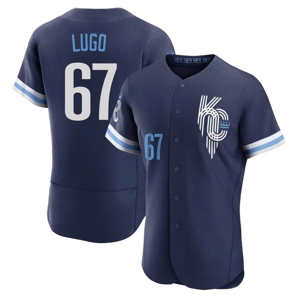 Tlead KC.Royals #67 Seth Lugo Player Navy City Connect Limited Elite Home Stitched Jerseys