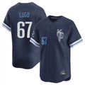 Tlead KC.Royals #67 Seth Lugo Player Navy City Connect Limited Home Stitched Jerseys