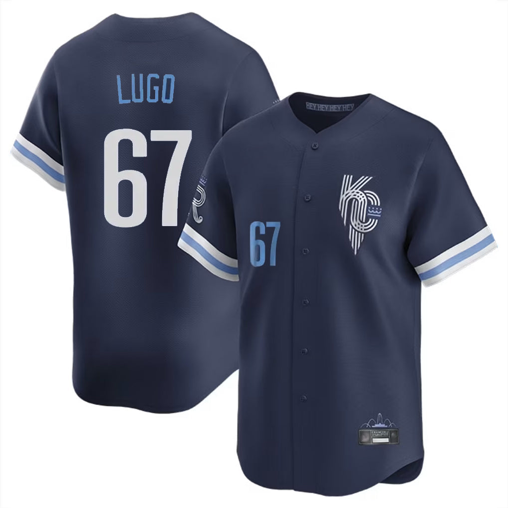Tlead KC.Royals #67 Seth Lugo Player Navy City Connect Limited Home Stitched Jerseys