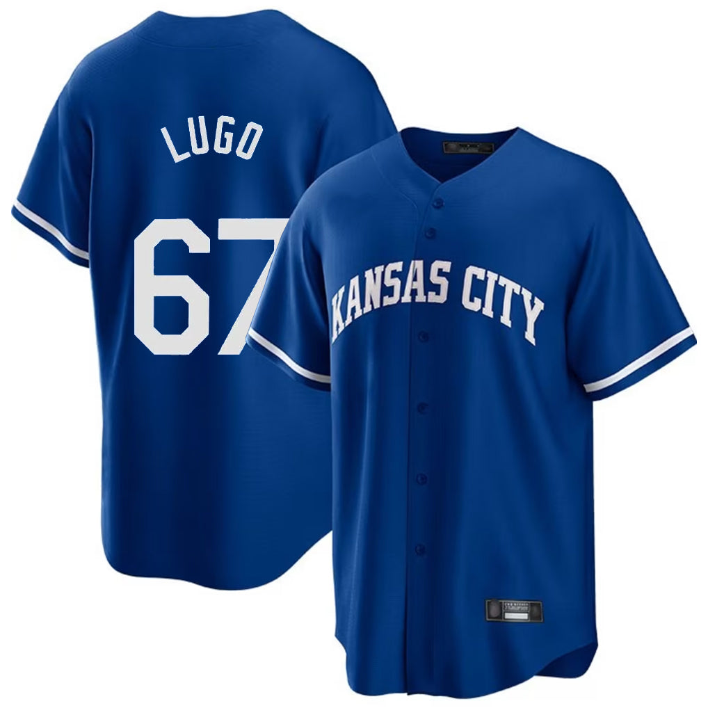 Tlead KC.Royals #67 Seth Lugo Player Royal Game Home Stitched Jerseys