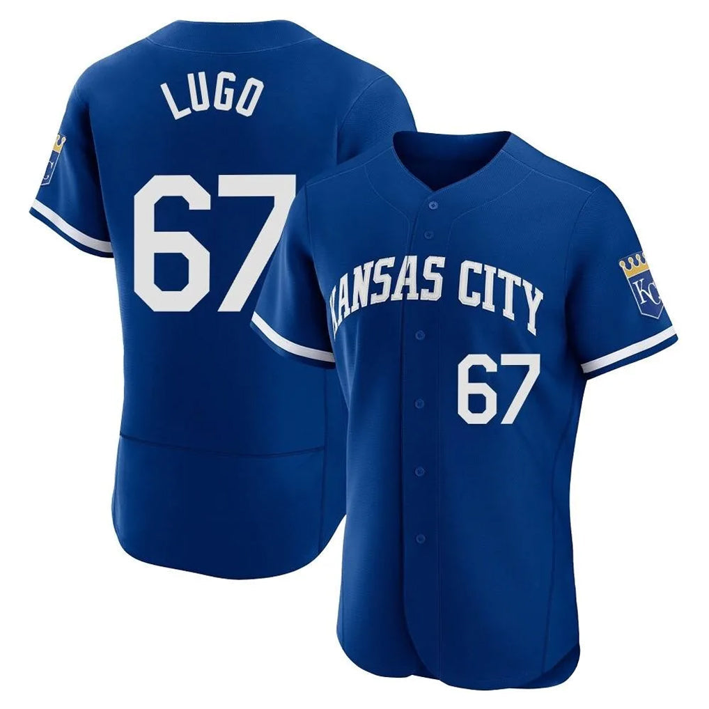 Tlead KC.Royals #67 Seth Lugo Player Royal Limited Elite Home Stitched Jerseys
